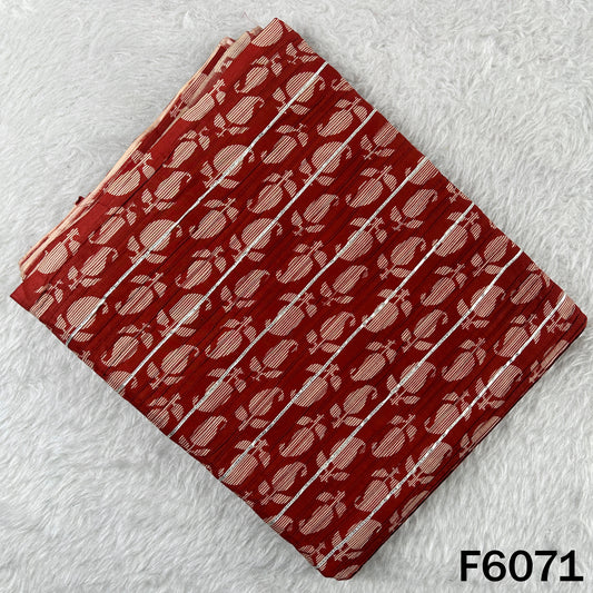 Printed Pintex Gota Patti Cotton Fabric - F6071