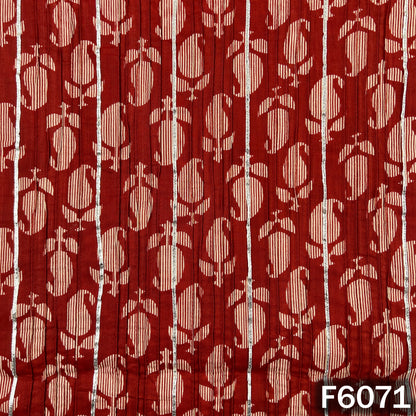 Printed Pintex Gota Patti Cotton Fabric - F6071