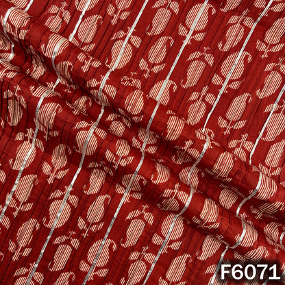 Printed Pintex Gota Patti Cotton Fabric - F6071
