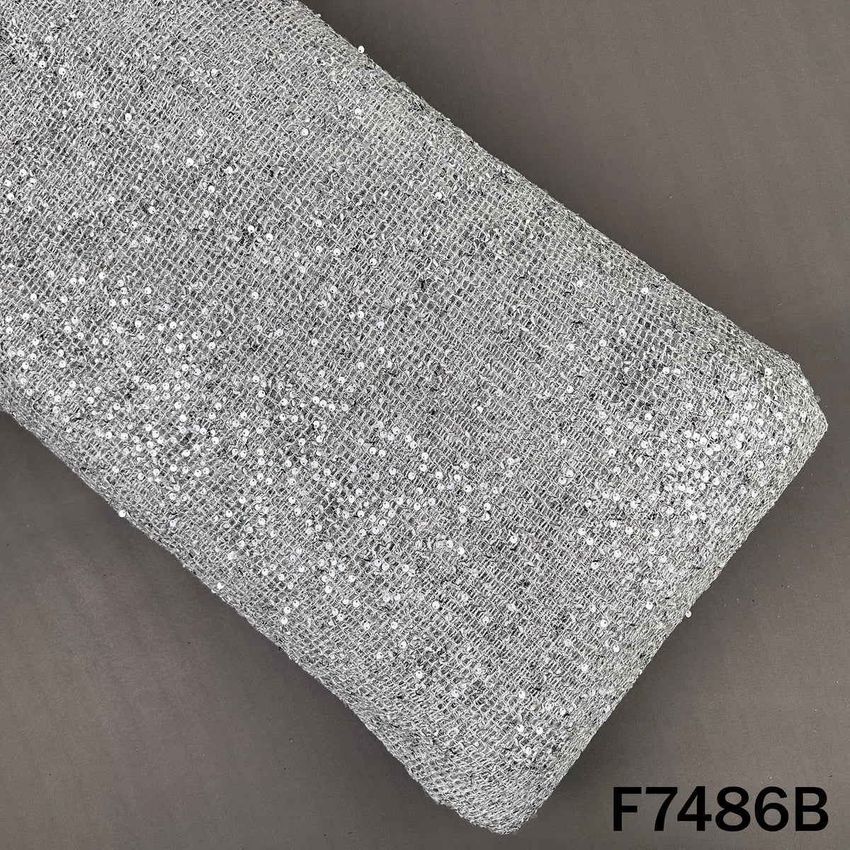Imported Crochet Net Sequins Fabric - F7486