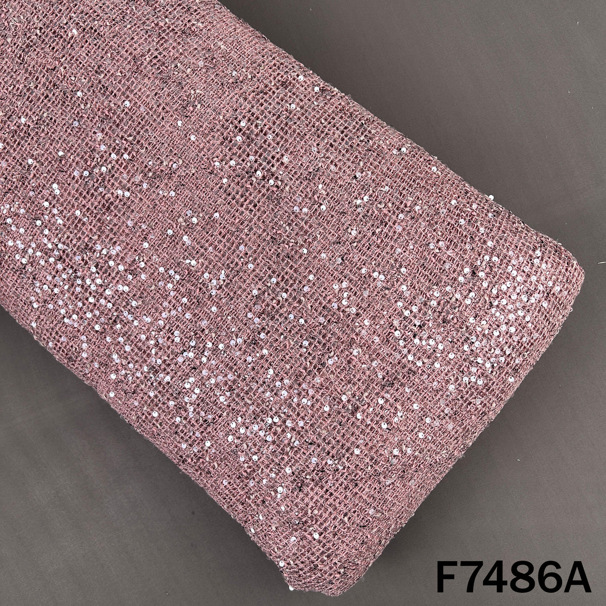 Imported Crochet Net Sequins Fabric - F7486