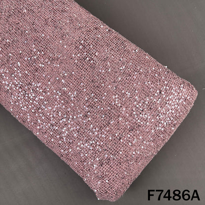 Imported Crochet Net Sequins Fabric - F7486