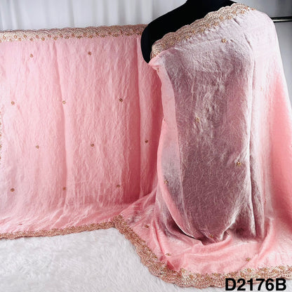 Zari Pearl Work Jimmy Choo Dupatta-D2176