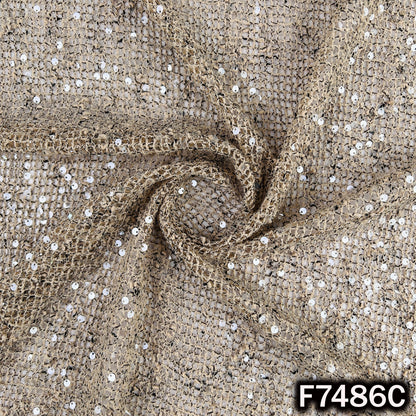 Imported Crochet Net Sequins Fabric - F7486