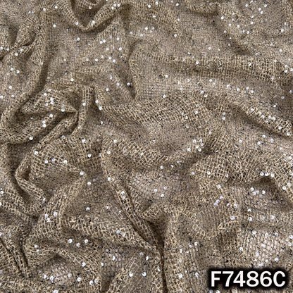 Imported Crochet Net Sequins Fabric - F7486