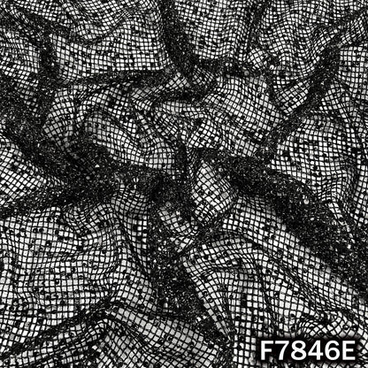 Imported Crochet Net Sequins Fabric - F7486