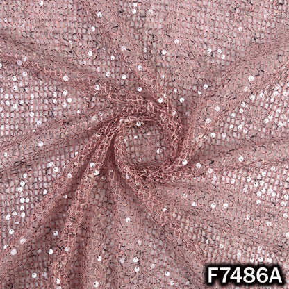 Imported Crochet Net Sequins Fabric - F7486