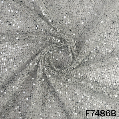Imported Crochet Net Sequins Fabric - F7486