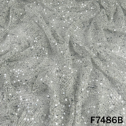 Imported Crochet Net Sequins Fabric - F7486