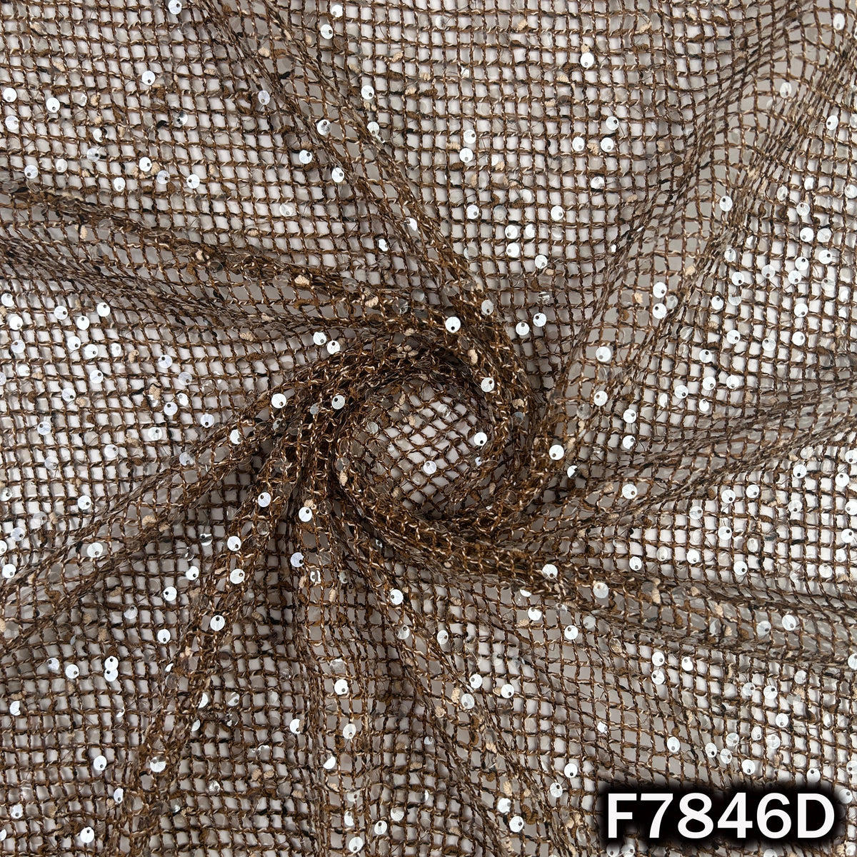 Imported Crochet Net Sequins Fabric - F7486