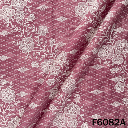Thread Embroidered Chanderi Fabric - F6082