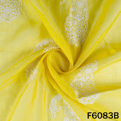 Thread Embroidered Mul Chanderi Fabric - F6083