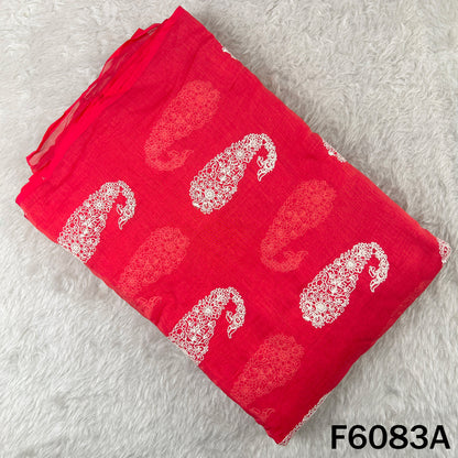 Thread Embroidered Mul Chanderi Fabric - F6083