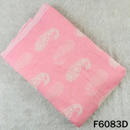 Thread Embroidered Mul Chanderi Fabric - F6083
