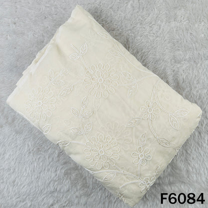 Doria Work Thread Embroidered Chanderi Fabric - F6084