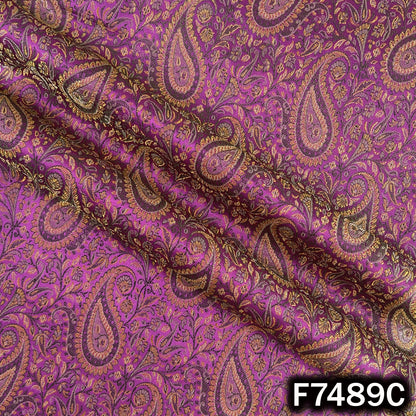 Self Jacquard Brocade Silk Fabric - F7489