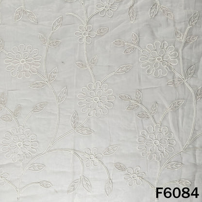 Doria Work Thread Embroidered Chanderi Fabric - F6084