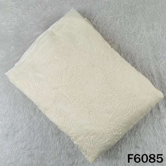 Thread Embroidered Chanderi Fabric - F6085