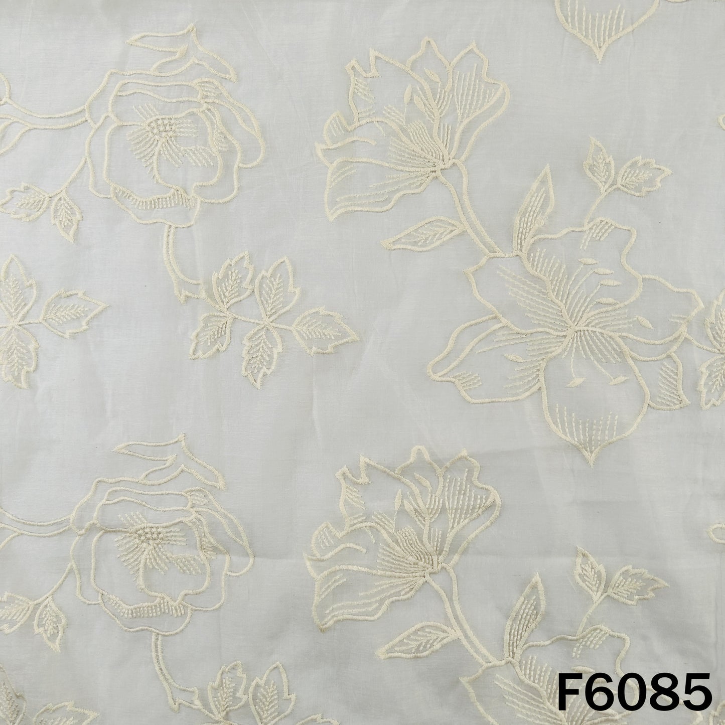 Thread Embroidered Chanderi Fabric - F6085