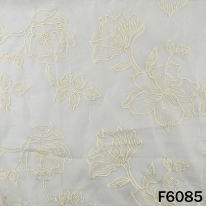 Thread Embroidered Chanderi Fabric - F6085