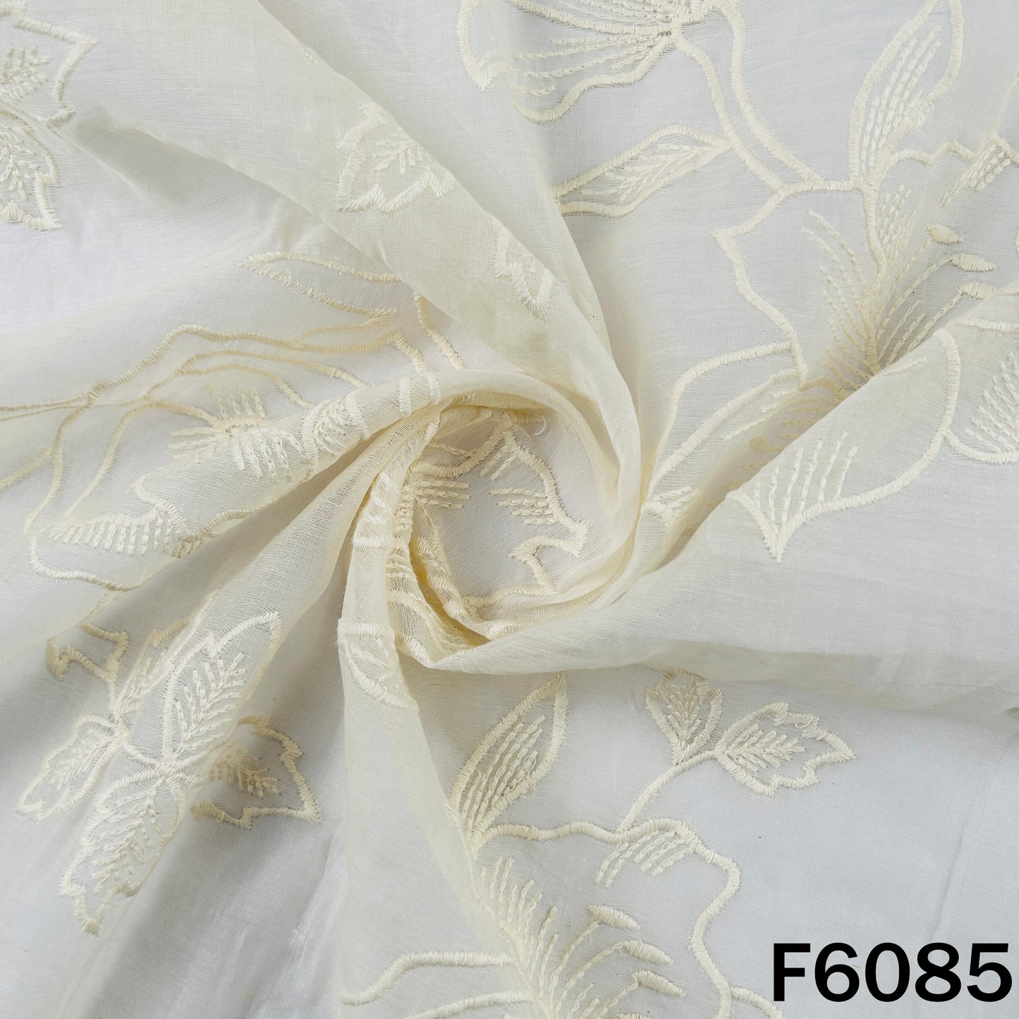 Thread Embroidered Chanderi Fabric - F6085