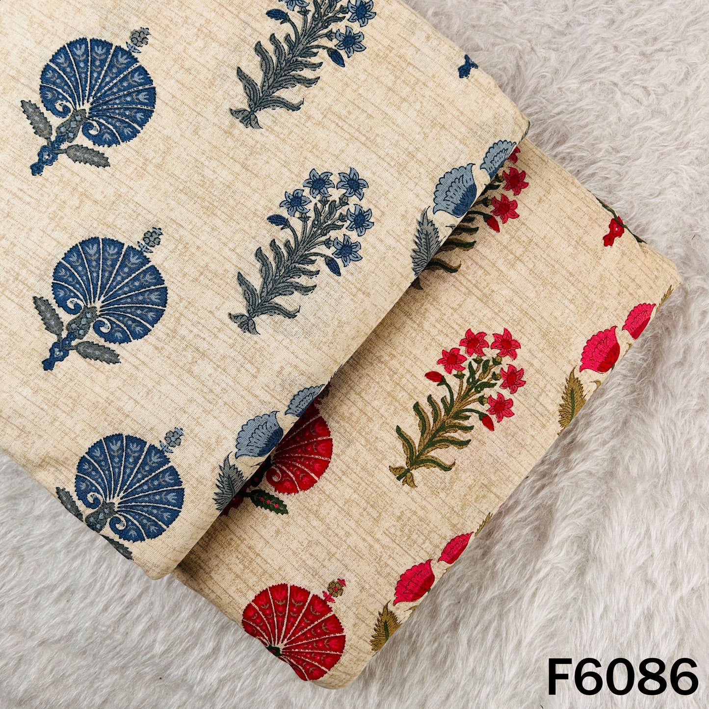 Block Print Handloom Cotton Fabric - F6086