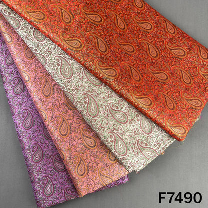 Self Jacquard Brocade Silk Fabric - F7490