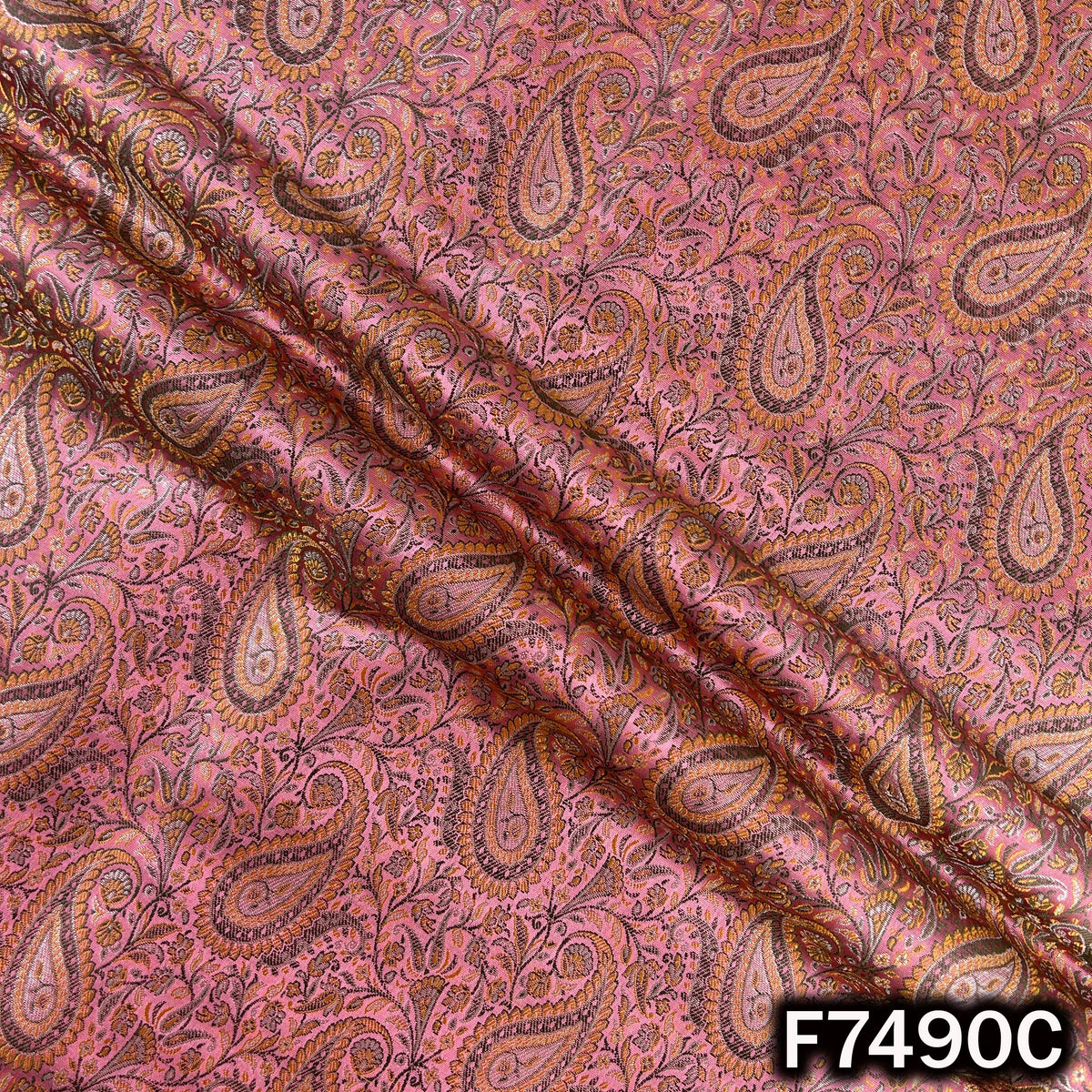 Self Jacquard Brocade Silk Fabric - F7490