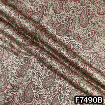 Self Jacquard Brocade Silk Fabric - F7490