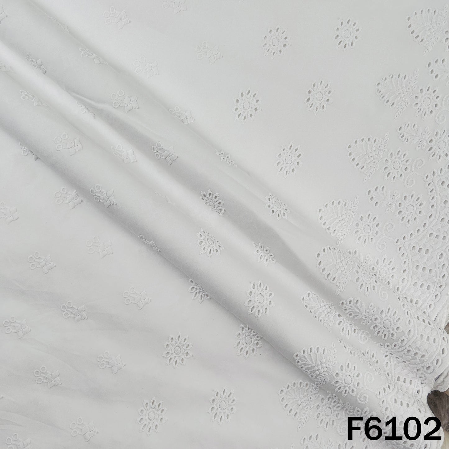 Chikankari Cotton Fabric - F6102
