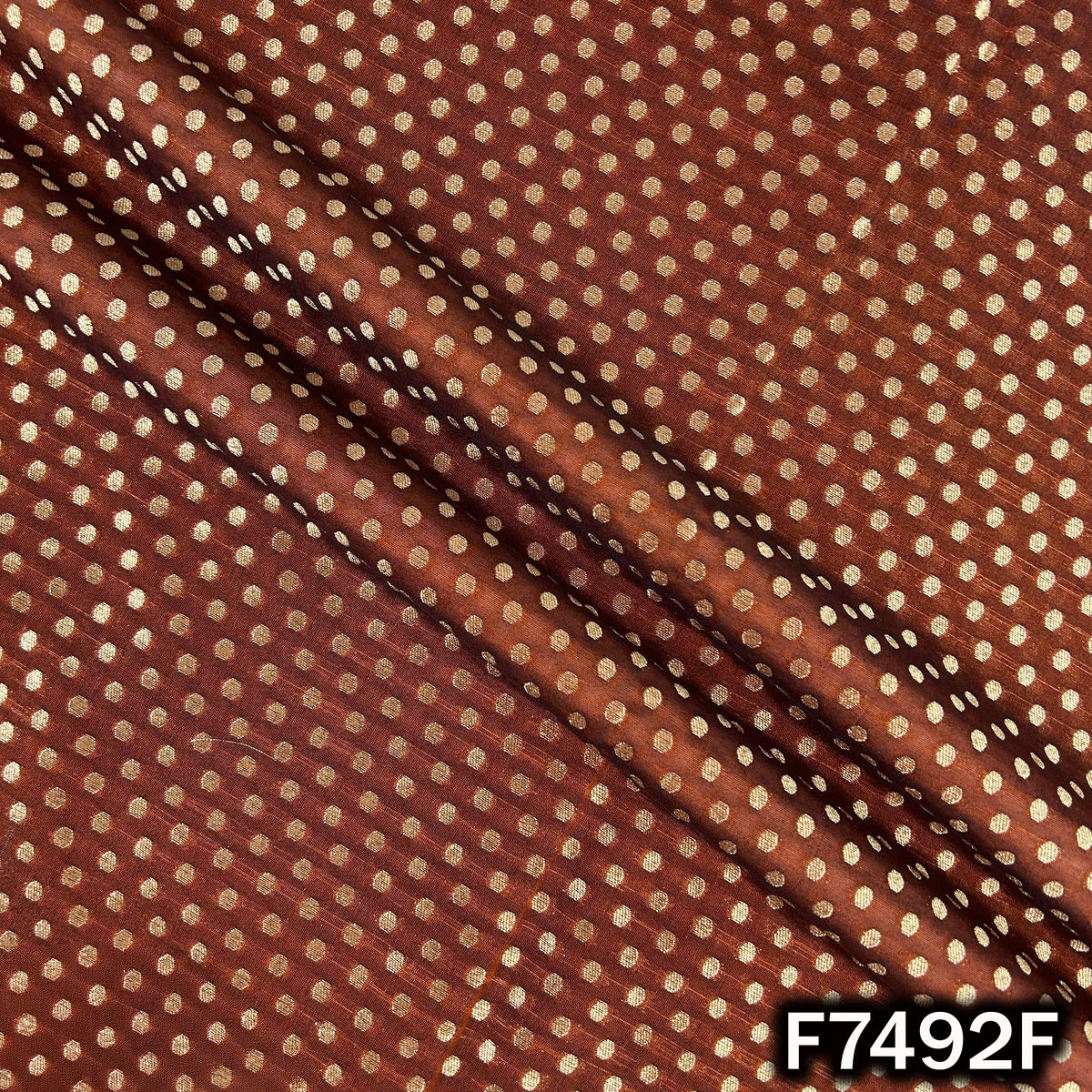 Zari Buti Brocade Fabric - F7492