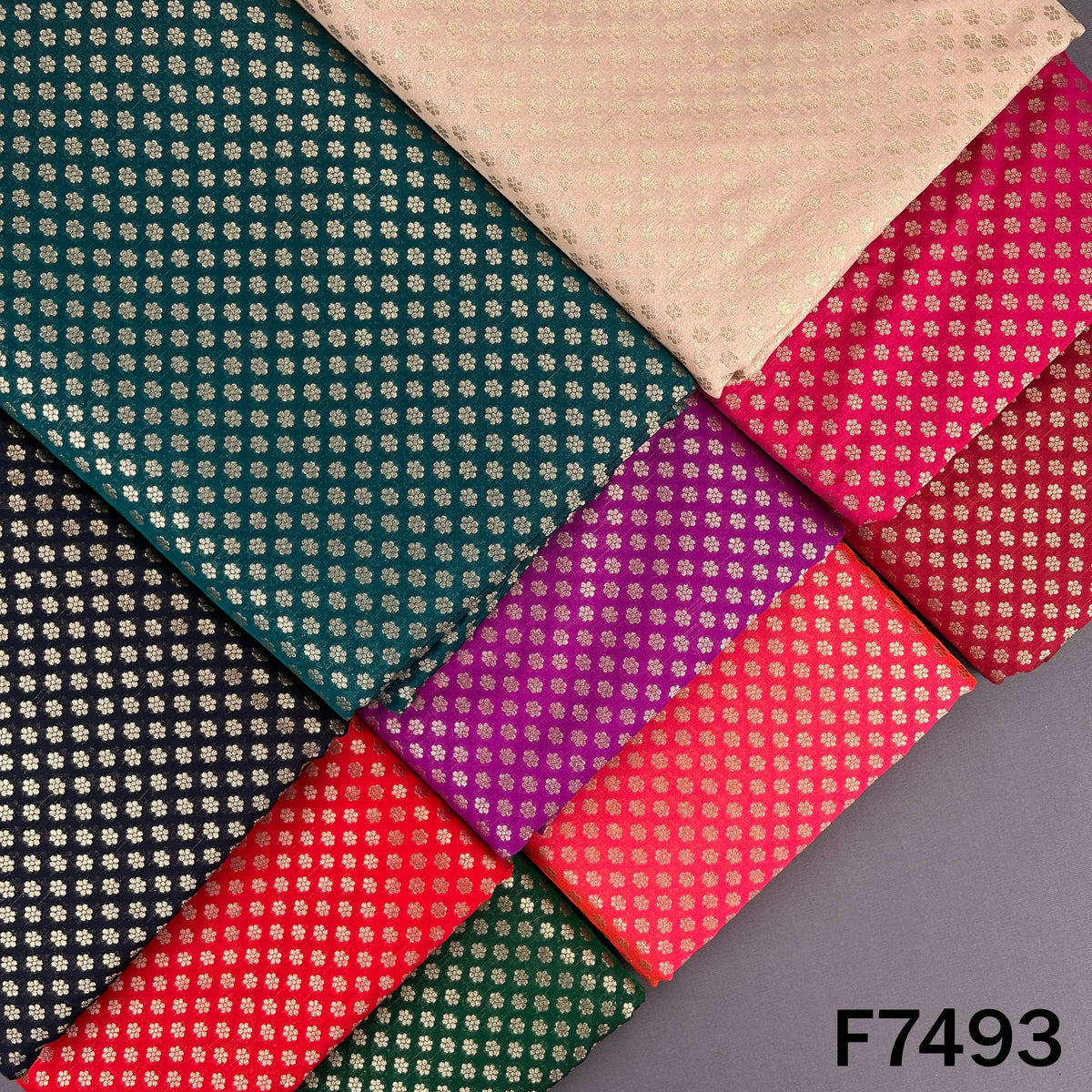 Zari Buti Brocade Fabric - F7493