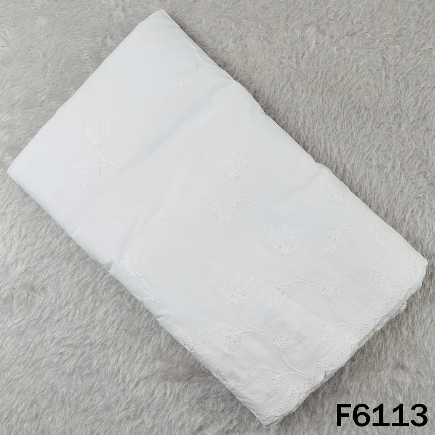 Chikankari Cotton Fabric - F6113