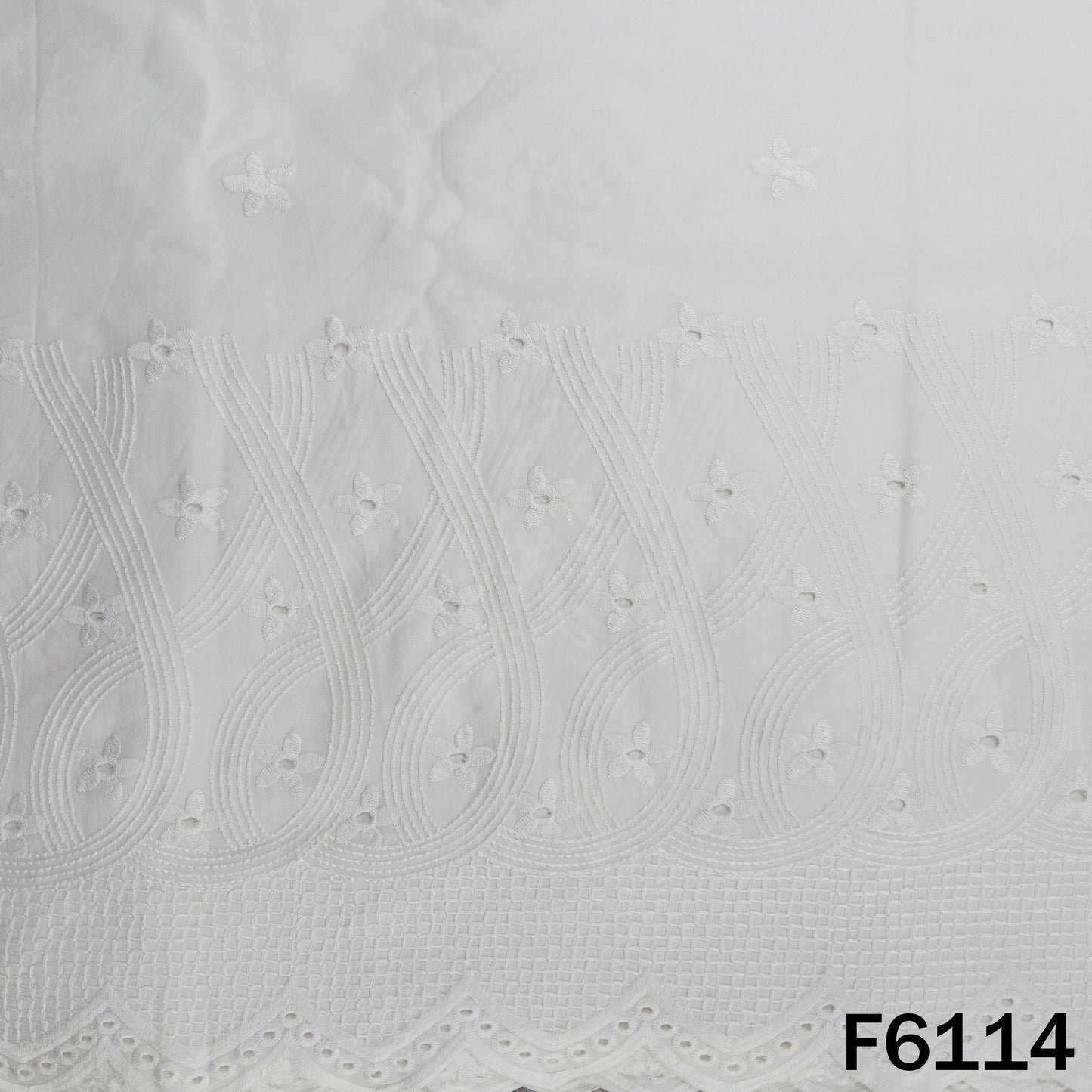 Chikankari Cotton Fabric - F6114