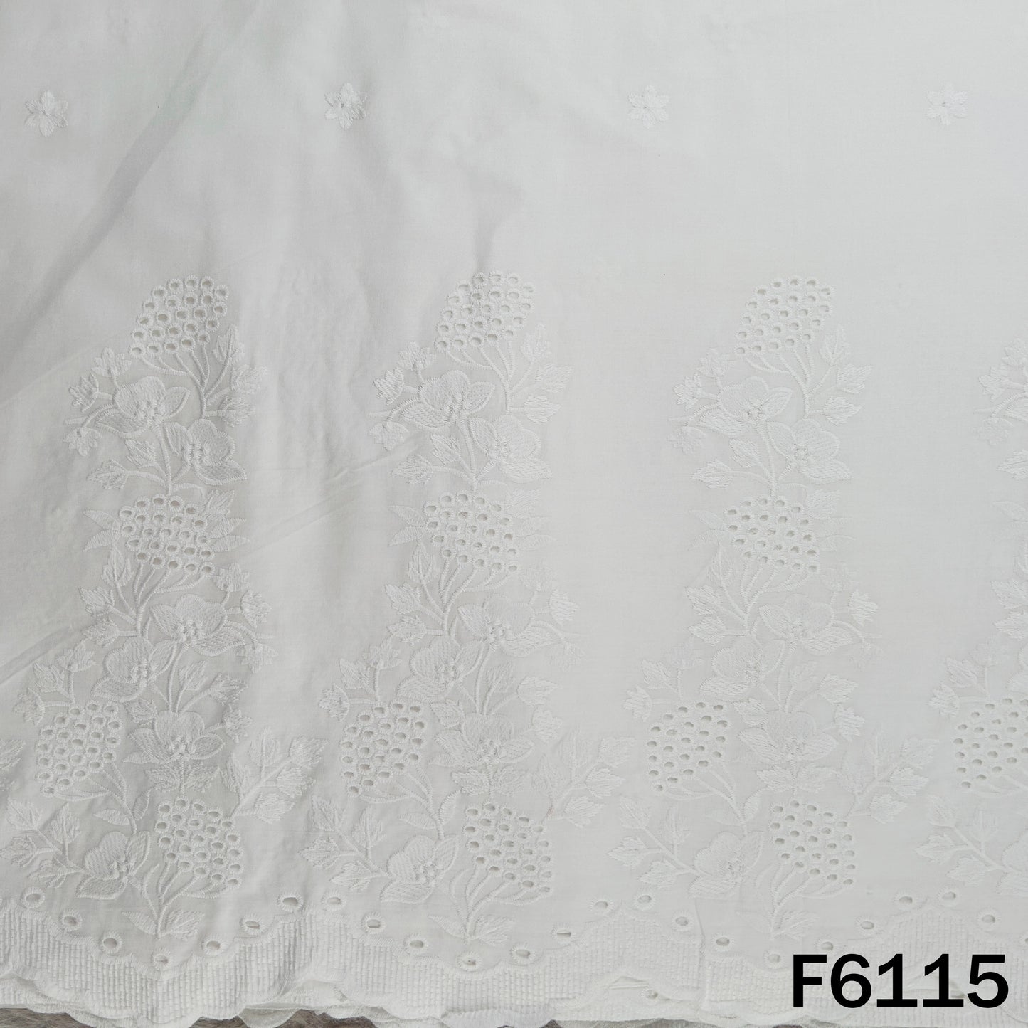 Chikankari Cotton Fabric - F6115