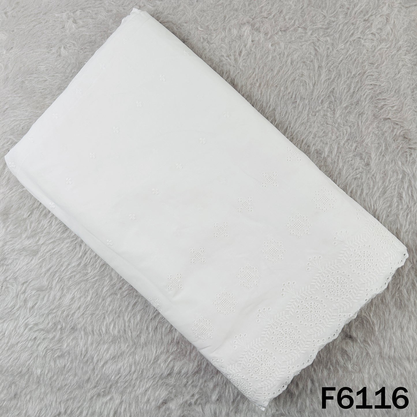 Chikankari Cotton Fabric - F6116