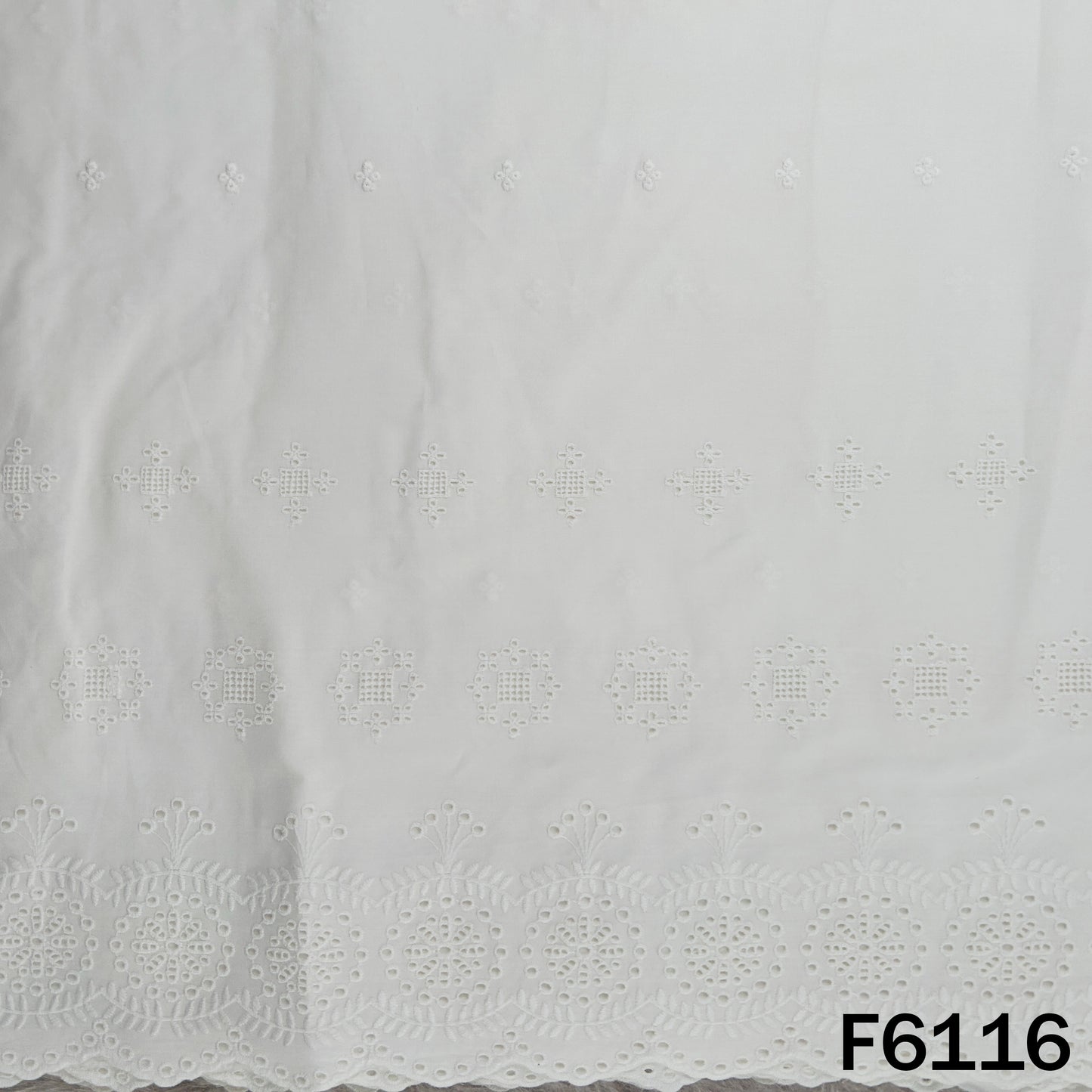 Chikankari Cotton Fabric - F6116