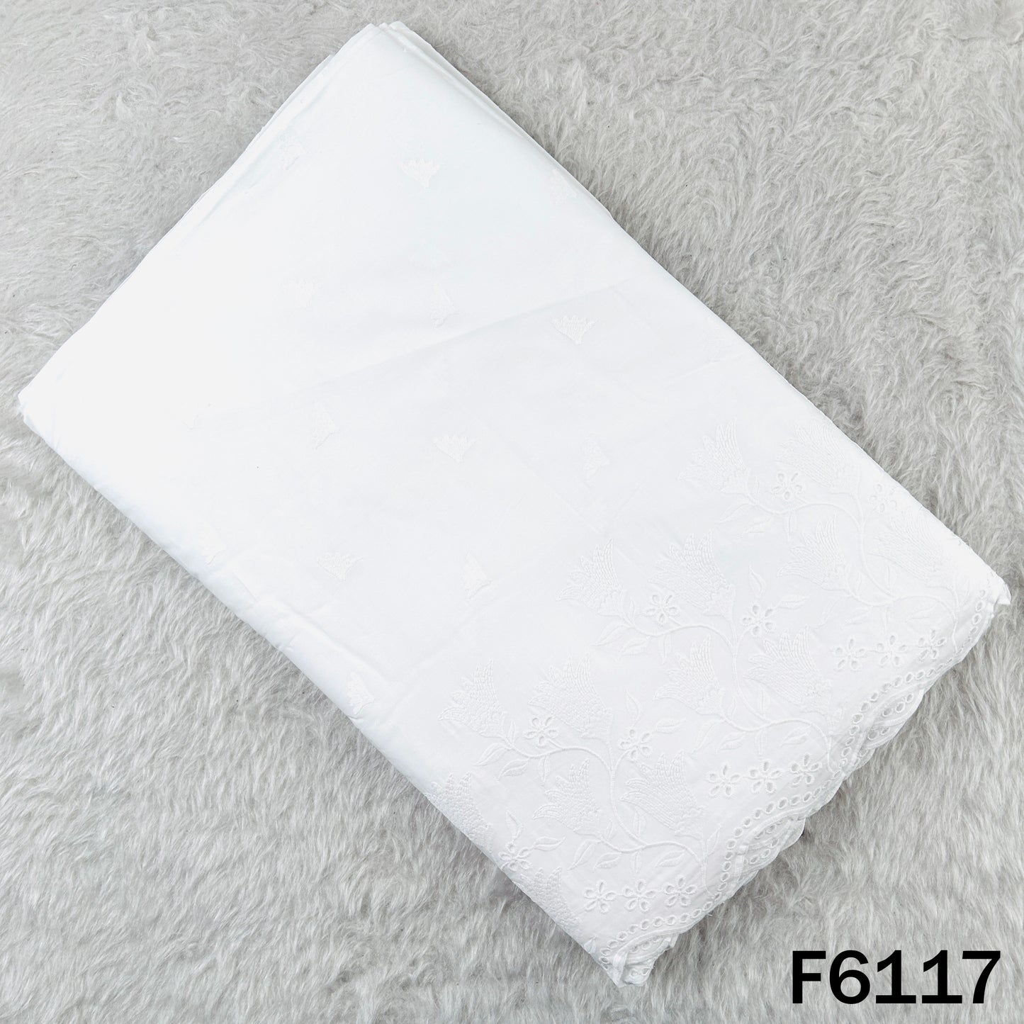 Chikankari Cotton Fabric - F6117