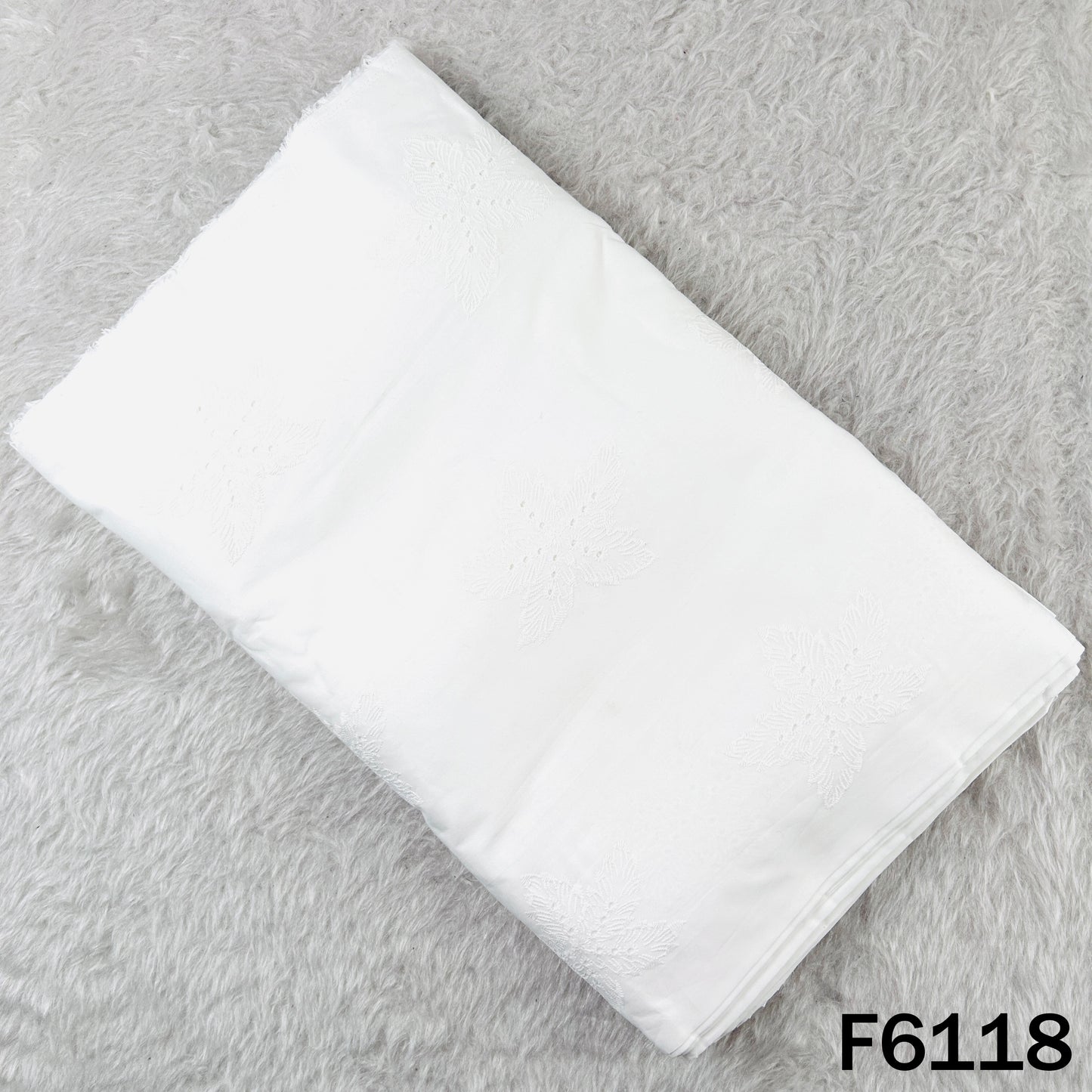 Chikankari Cotton Fabric - F6118