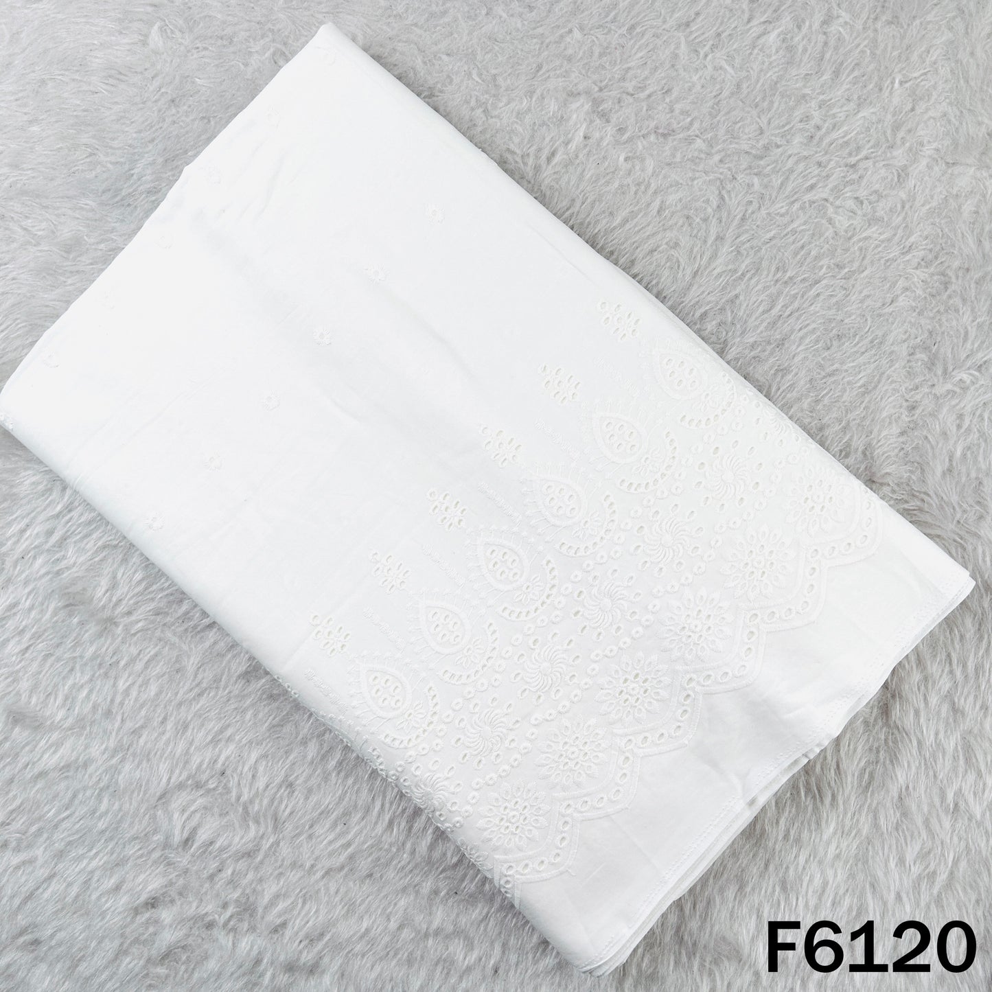 Chikankari Cotton Fabric - F6120