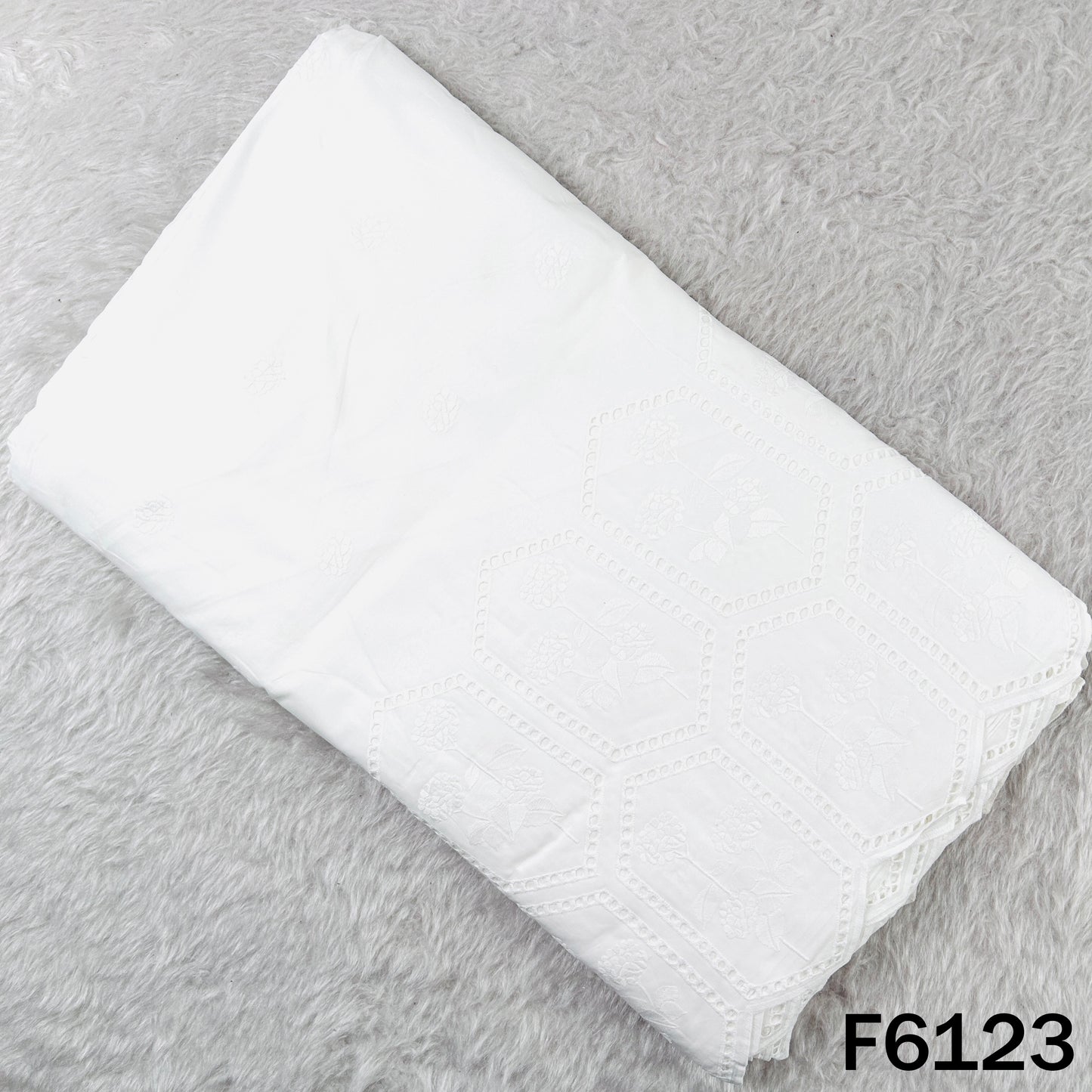 Chikankari Cotton Fabric - F6123