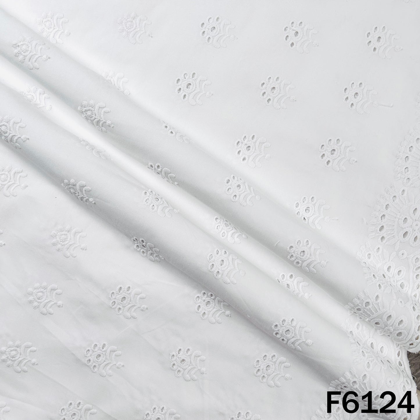 Chikankari Cotton Fabric - F6124