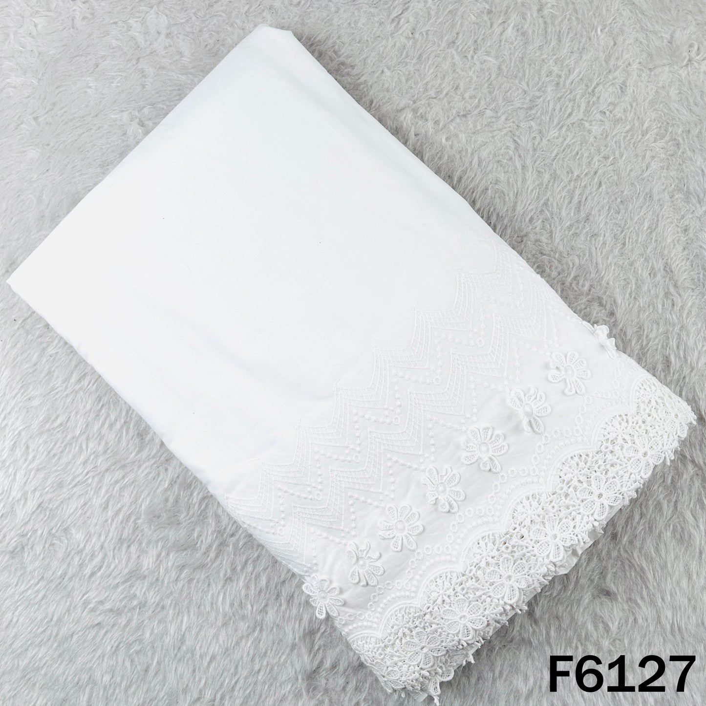 Cut Work Lace Cotton Fabric - F6127