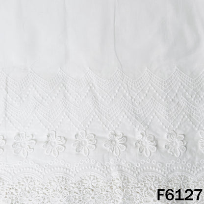 Cut Work Lace Cotton Fabric - F6127