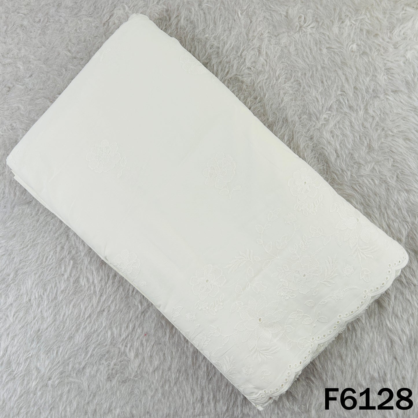 Chikankari Cotton Fabric - F6128