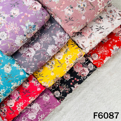 Printed Linen Cotton Fabric - F6087