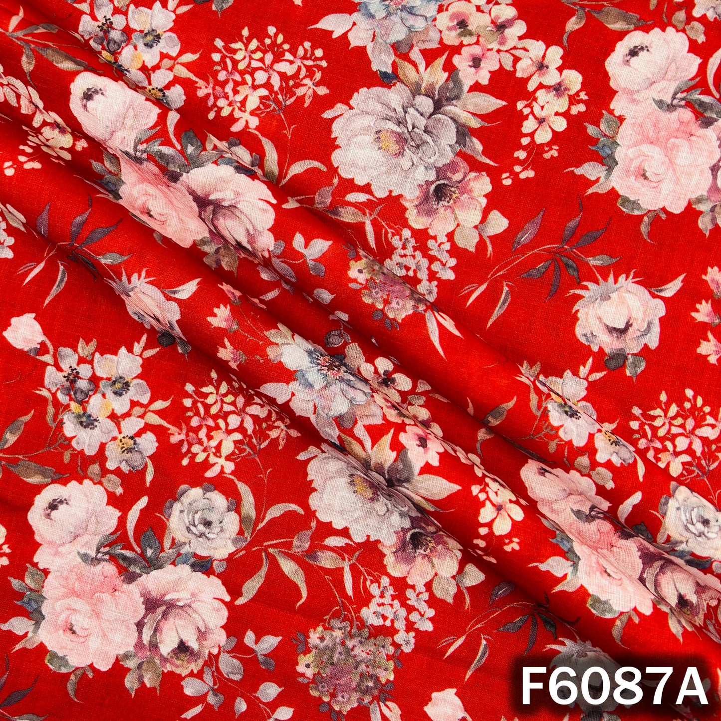 Printed Linen Cotton Fabric - F6087