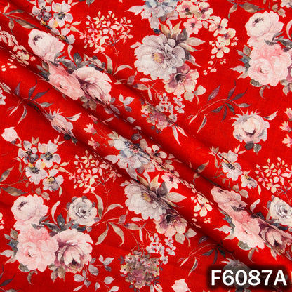 Printed Linen Cotton Fabric - F6087