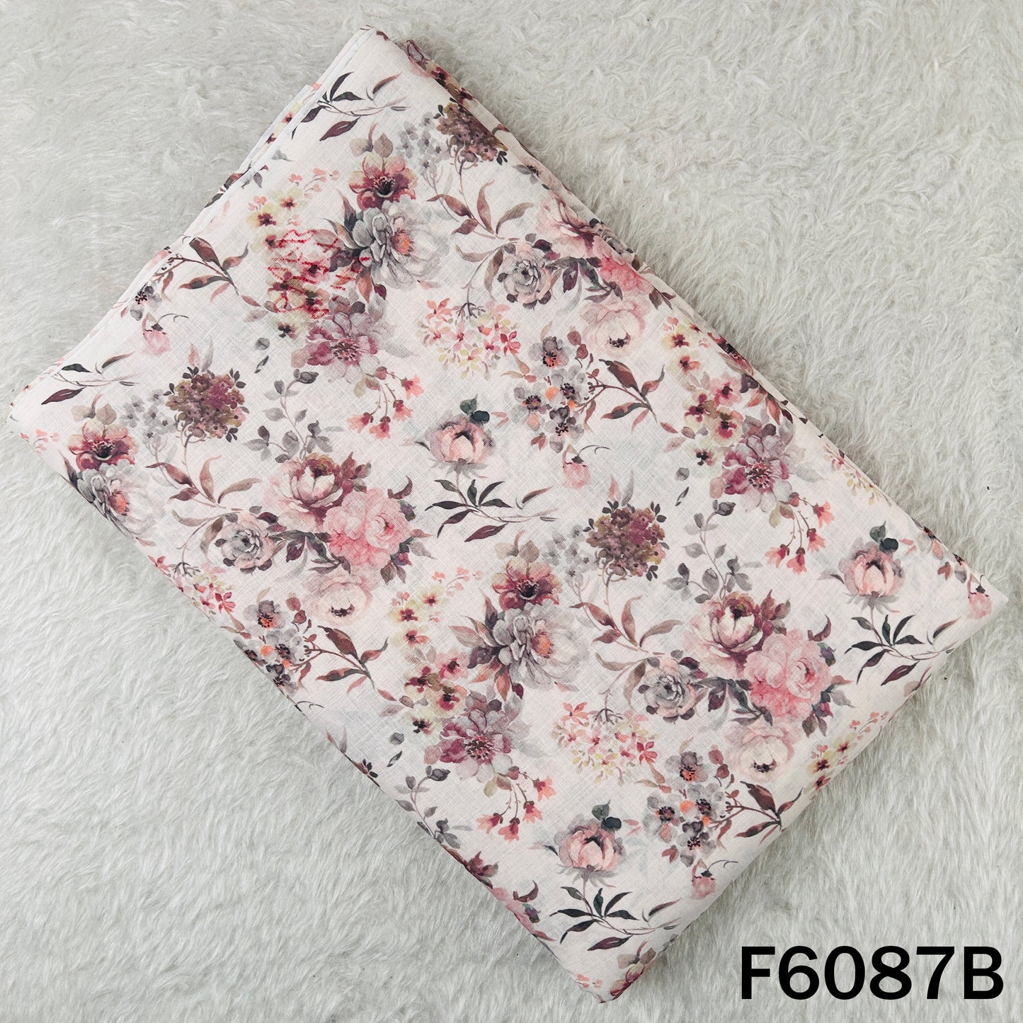 Printed Linen Cotton Fabric - F6087