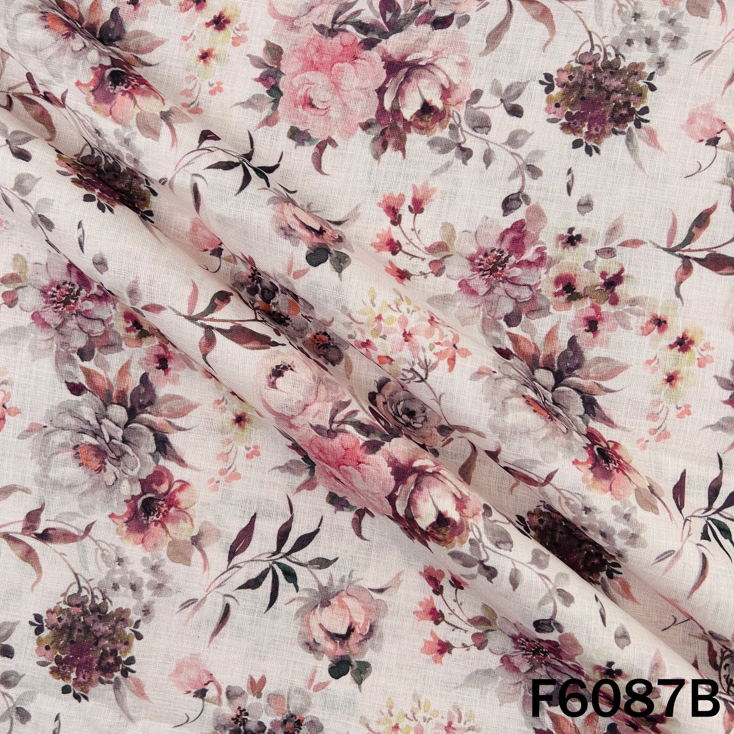 Printed Linen Cotton Fabric - F6087